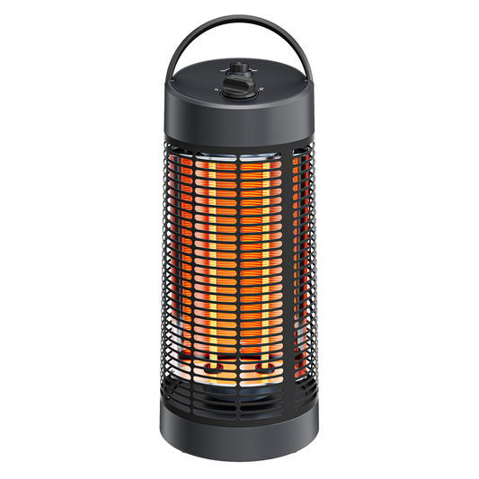 Danluke Portable Freestanding Infrared Patio Heater with Carry Handle, 1200W, Black